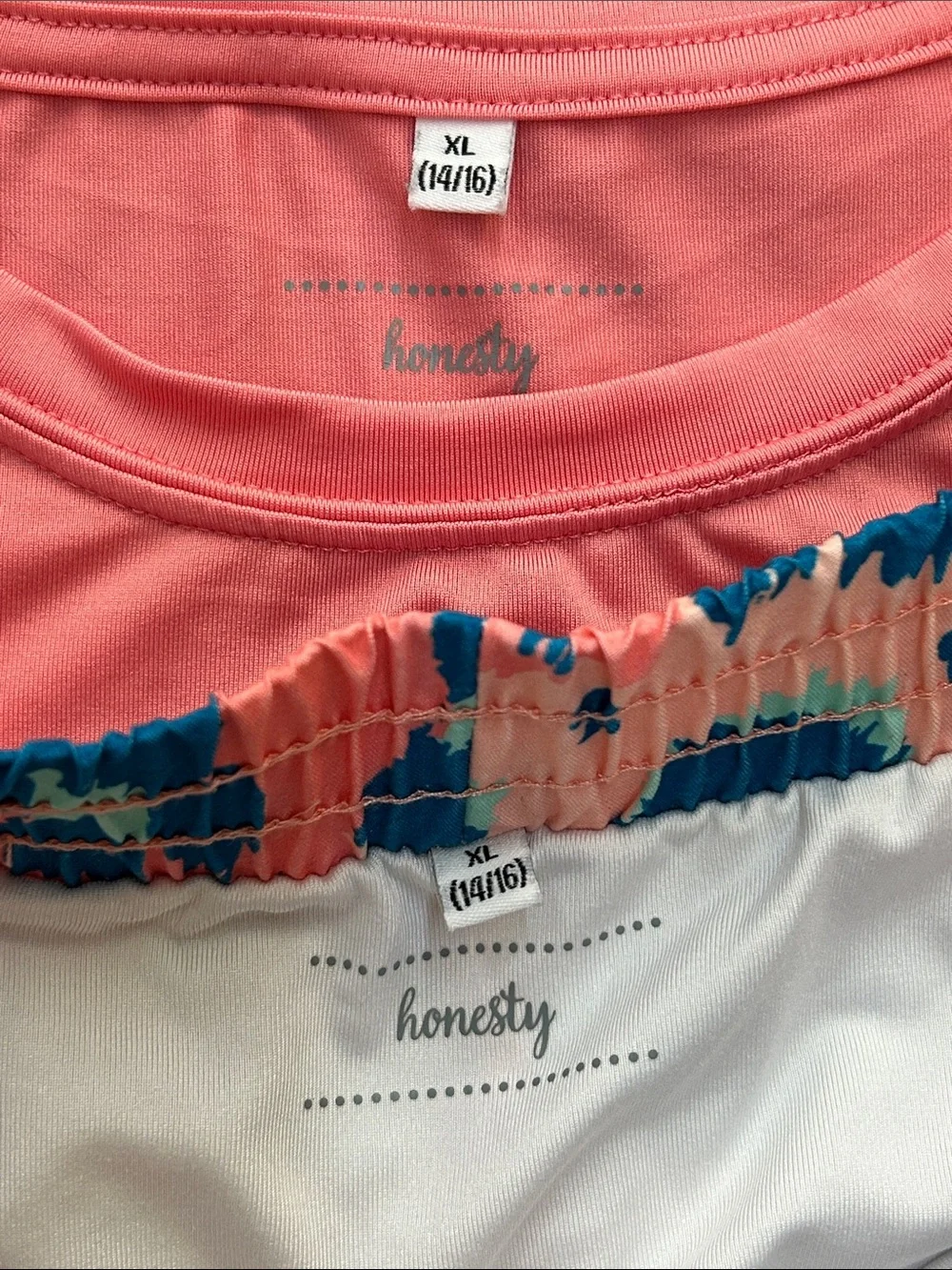 Honesty Pink Active Tee & Pink/Blue Animal Print Shorts Set